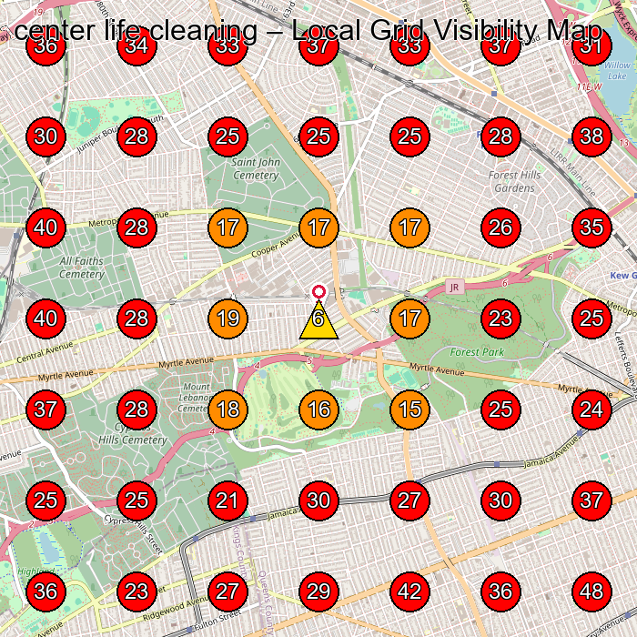 center life cleaning GeoGrid visibility map for House Cleaning Service in None